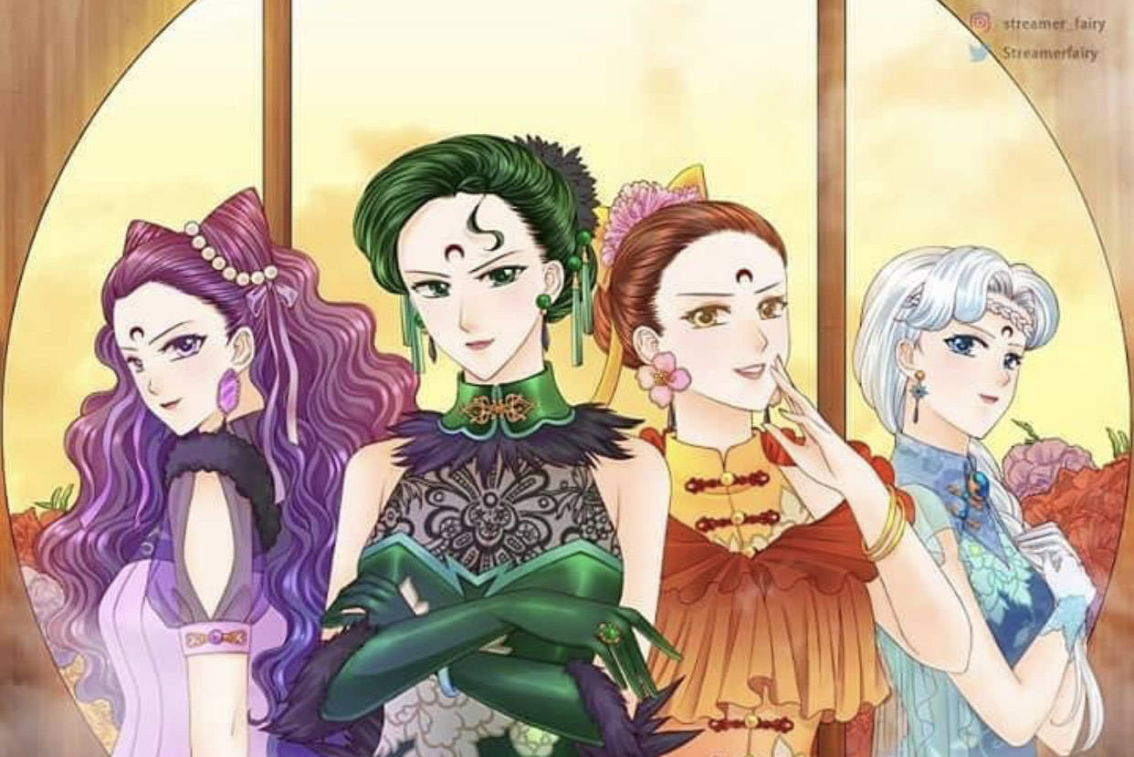 杨贵妃|《美少女战士》遇上唐装，月野兔堪比杨贵妃，红衣火野丽很吸睛