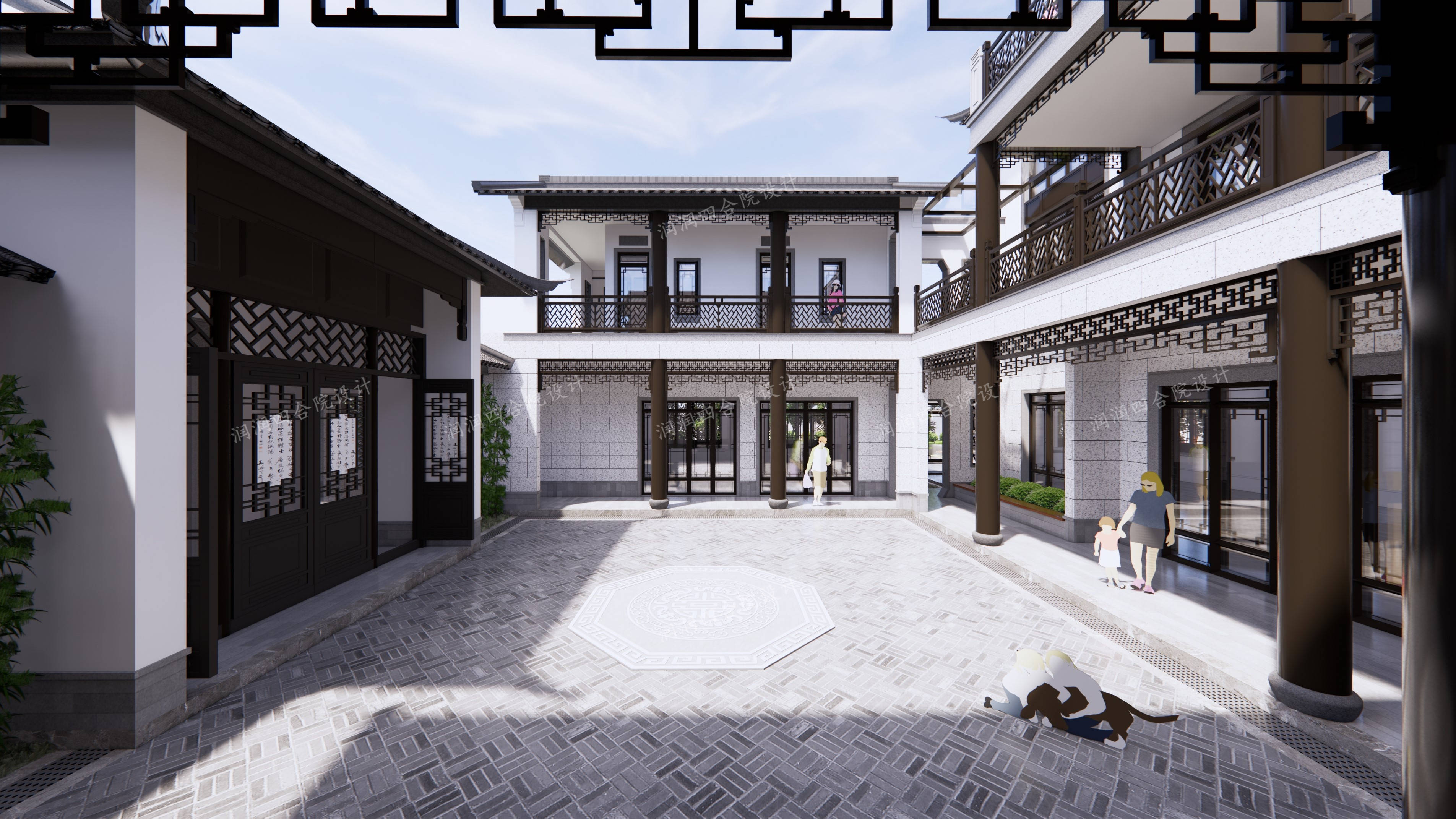 湖南三层苏式园林四合院乡村自建房，已投建——润润四合院设计刘鹰作品-搜狐大视野-搜狐新闻