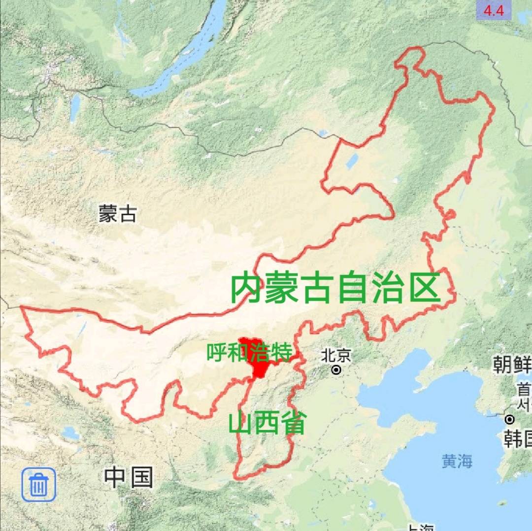 呼和浩特市地理位置图