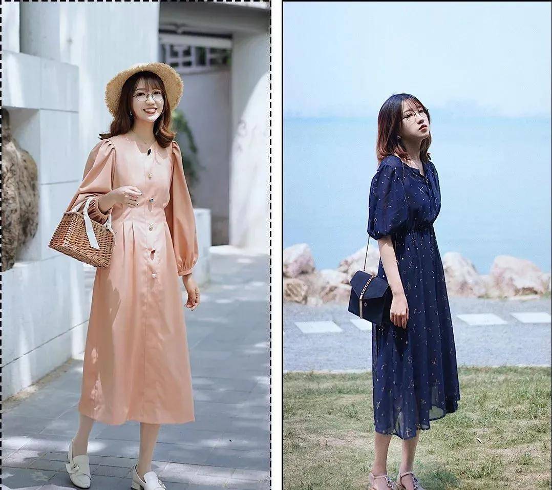 外套|美上天的 “ 桔梗裙 ” 今秋依然火爆，桔梗裙+薄外套的早秋搭配=最气质！