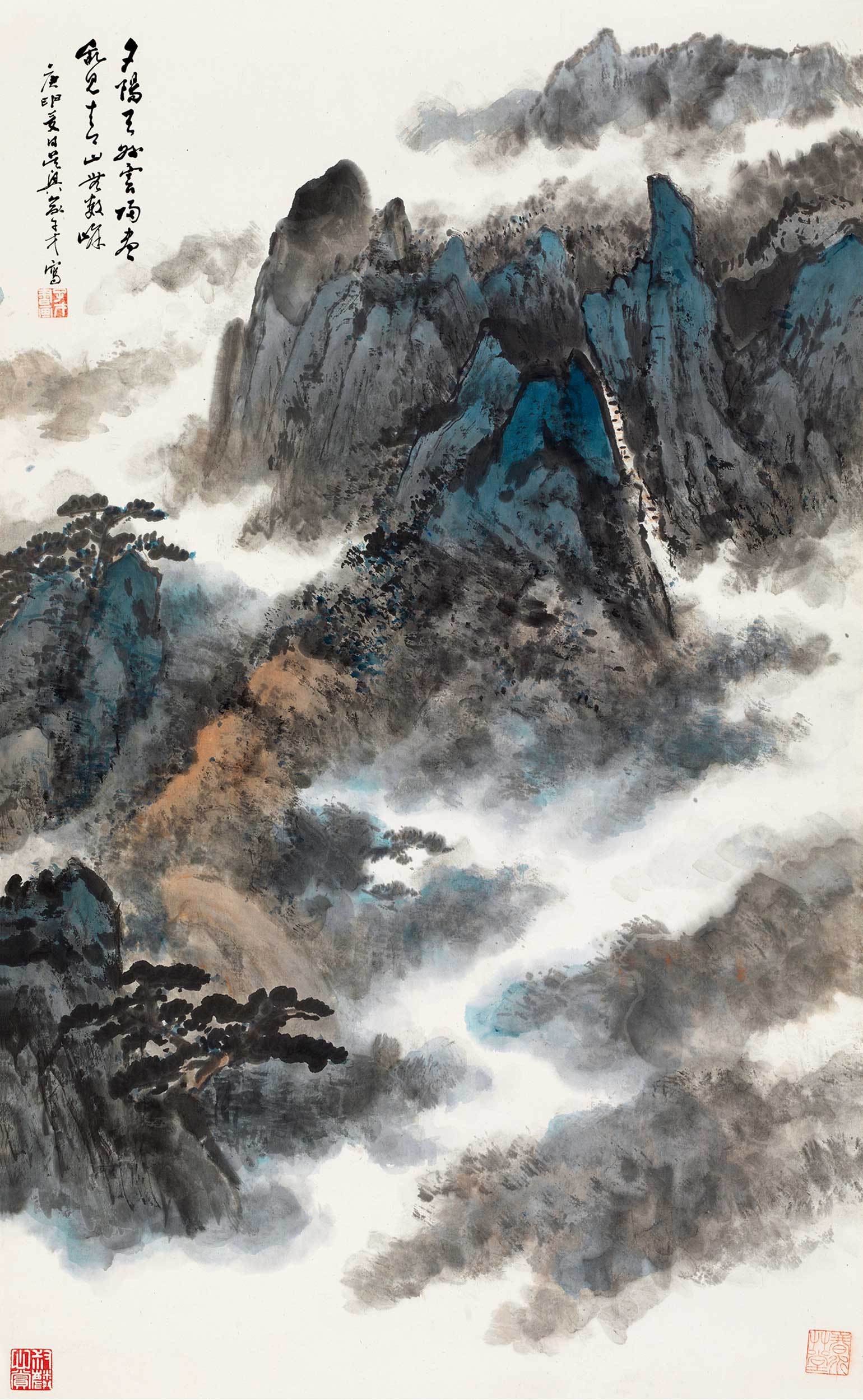 画山水时,要注意保持"虚静"的心态