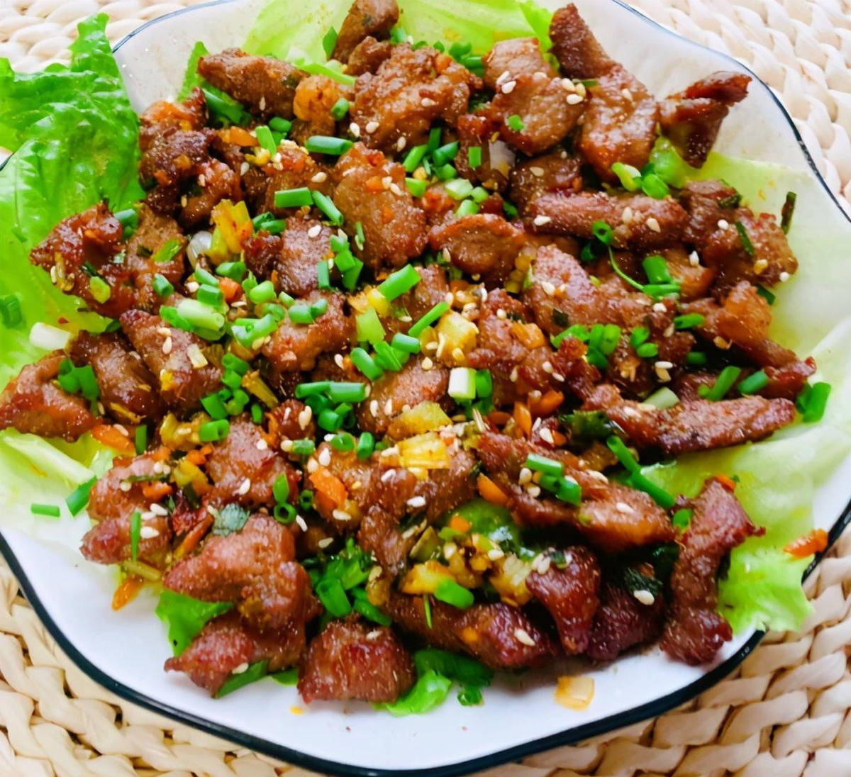 秋高气爽孜然羊肉粒赶紧安排起来吧