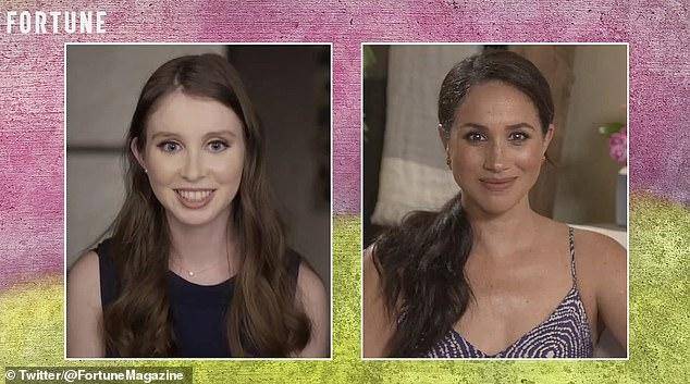 白甜|梅根上万元《财富》杂志论坛出大招，秋季肉桂奶茶新妆秒杀傻白甜主持人