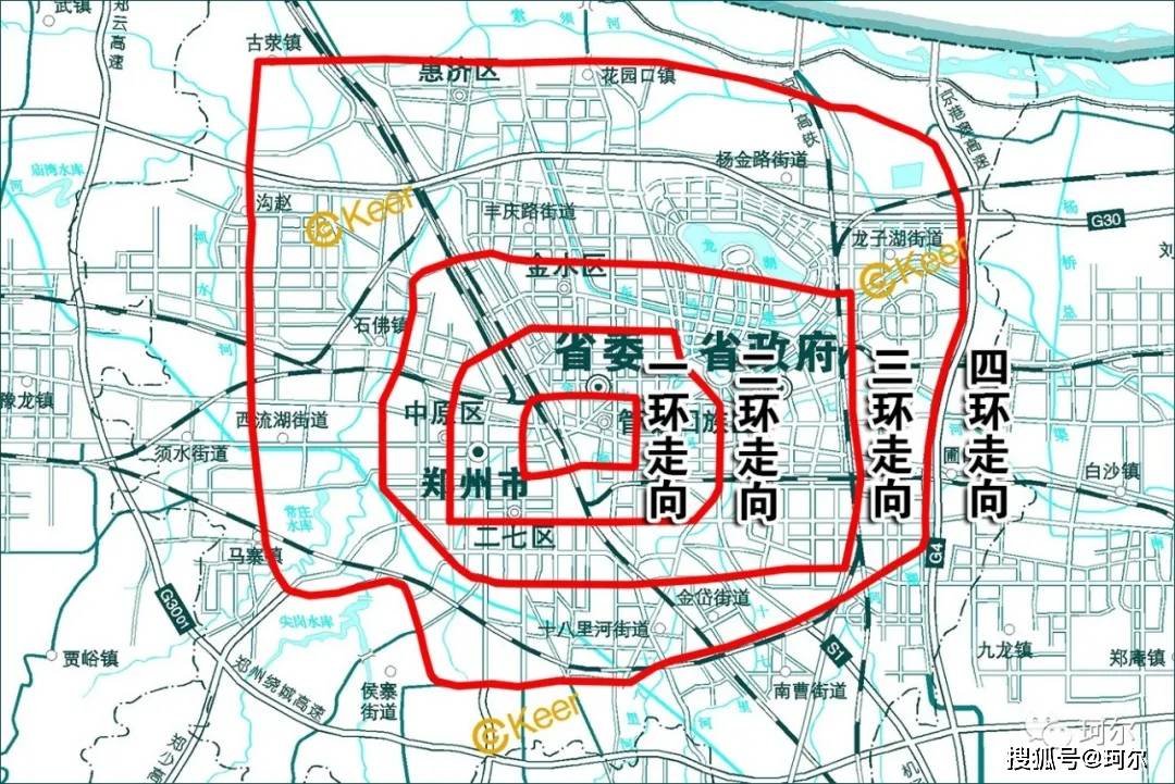 原创郑州最新环线分布图五环通车时间初定快来看今天航拍的高清图