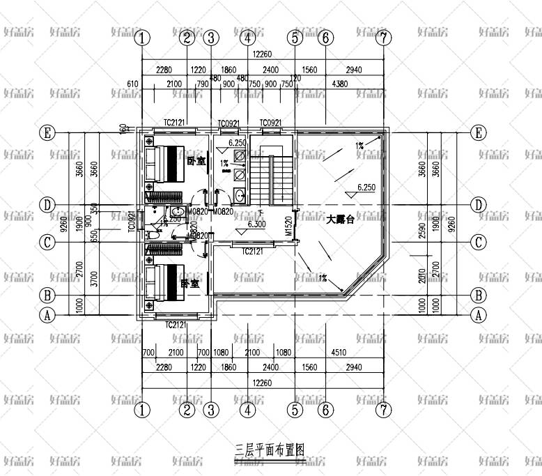 12米×9米自建房图纸