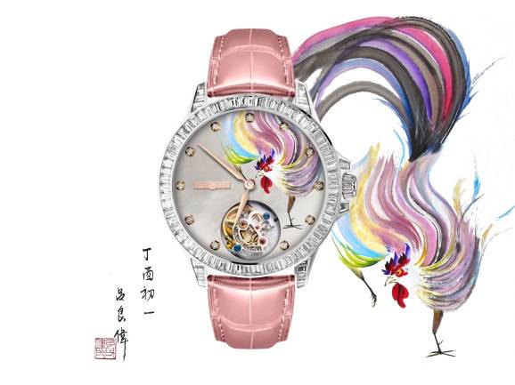 吕良伟|吕良伟精湛画功加持！万希泉限量版吉利彩鸡陀飞轮腕表问世