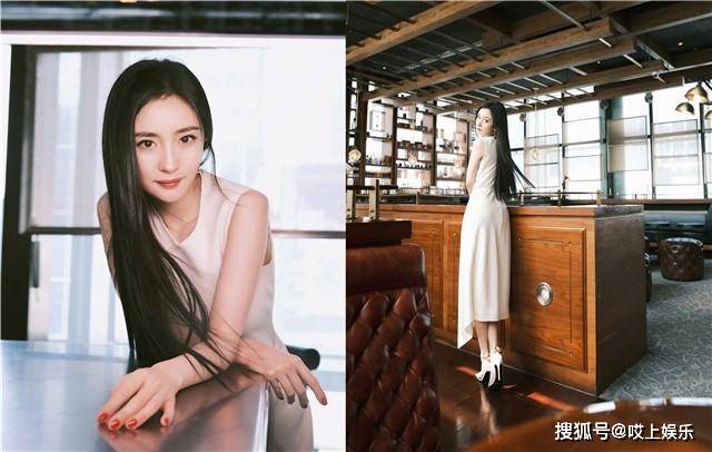 郭碧婷|杨幂黑长直造型亮相，穿长裙频频撩发，气质惊艳撞型郭碧婷