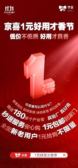 京喜11.11“1元”口碑好物：县乡镇用户“爆款达人”剁手重点
