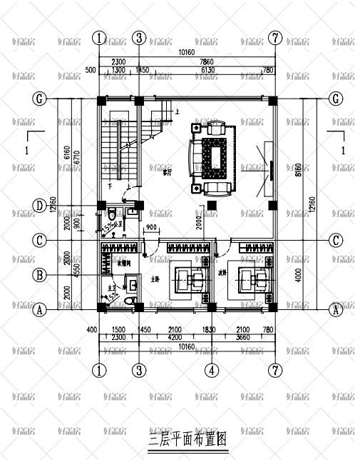 10x12米自建套房图纸_尺寸