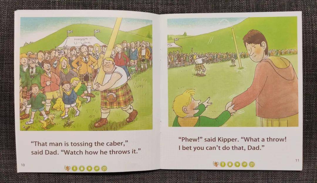 next page "that man is tossing the caber,"said dad.