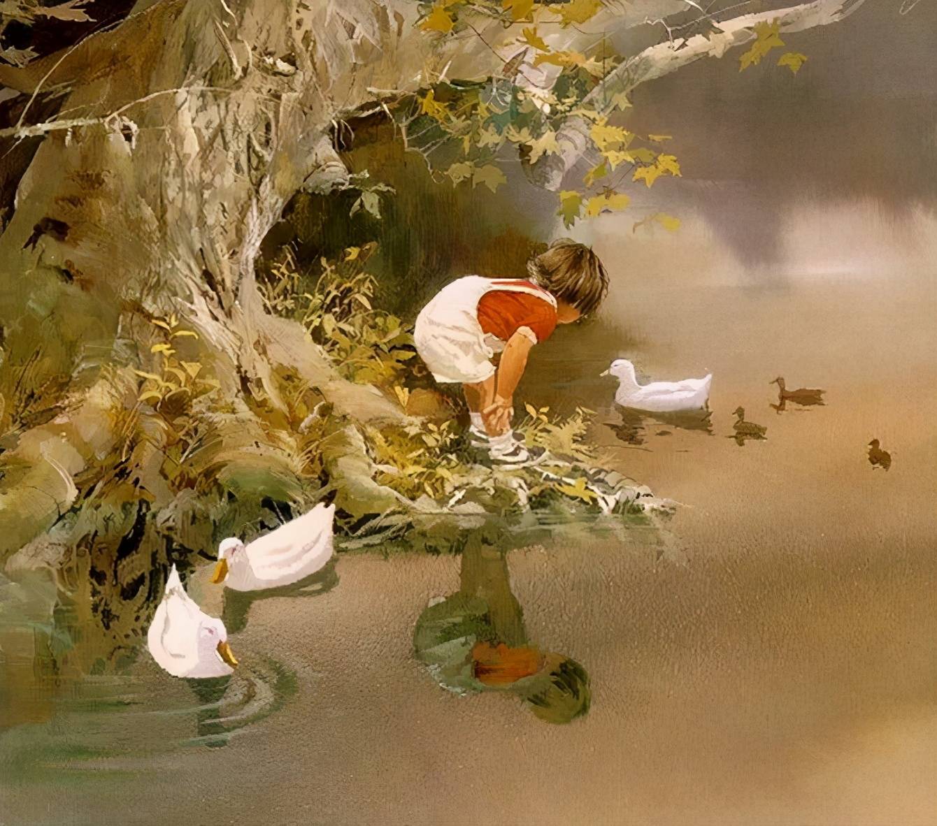 图片[1]-美国女画家卡罗琳·比利希作品，这画面真清爽-魔性次元