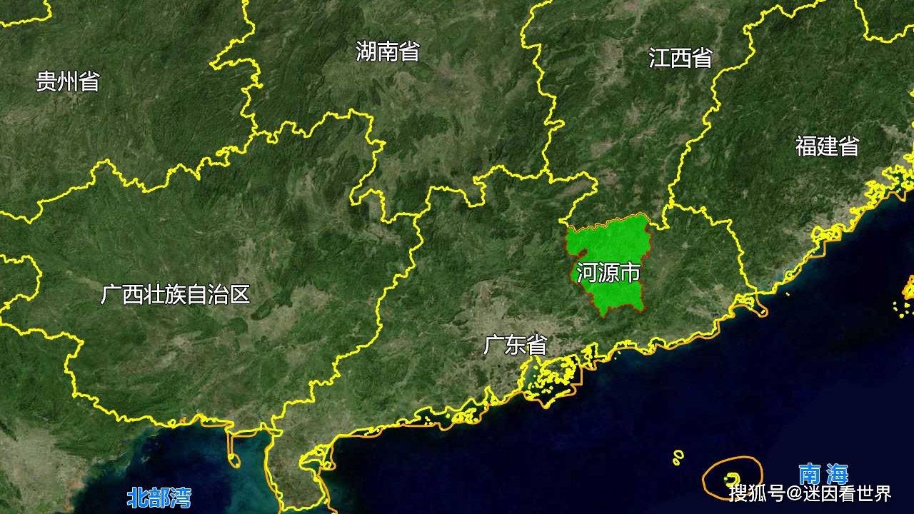 原创8张地形图,快速了解广东省河源市的6个市辖区县