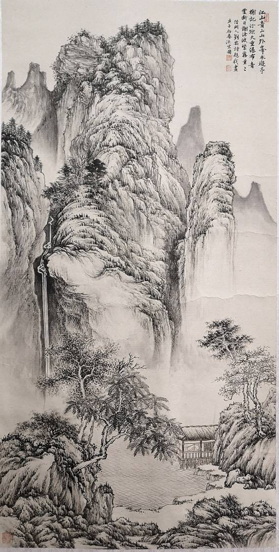 作品《溪山访友图》在河南省第十六届中国画艺术展中荣获优秀奖 作品