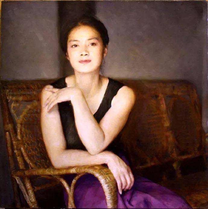 中国油画家尚丁笔下的油画美女让人过目难忘