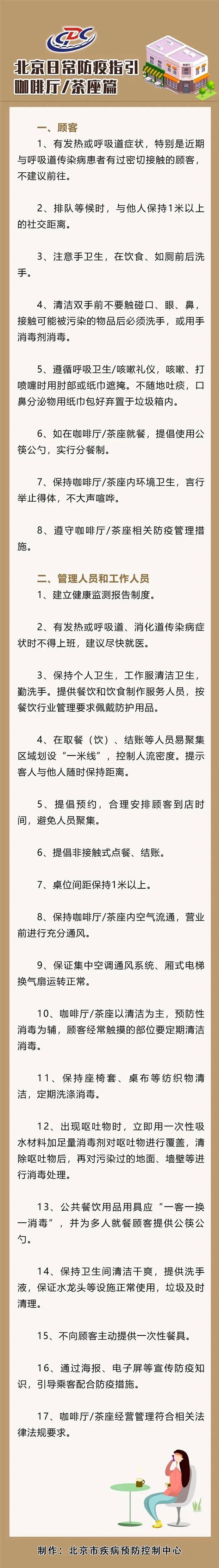 茶座|北京日常防疫指引——咖啡厅/茶座篇