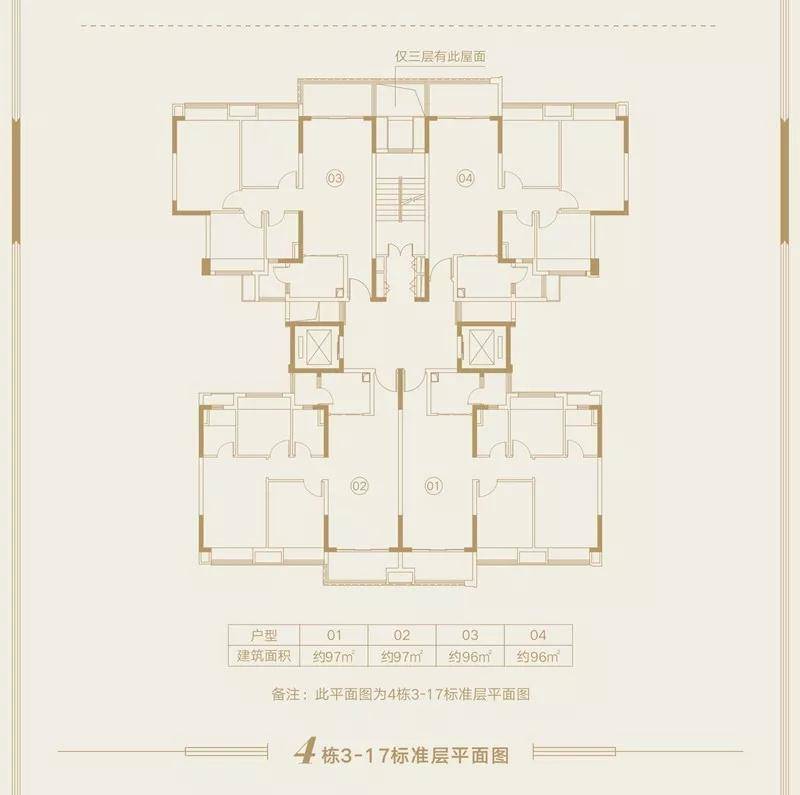 户型优势 建面约95-97﹐精工小高层 低密生态尊邸 南北通透采光尽致