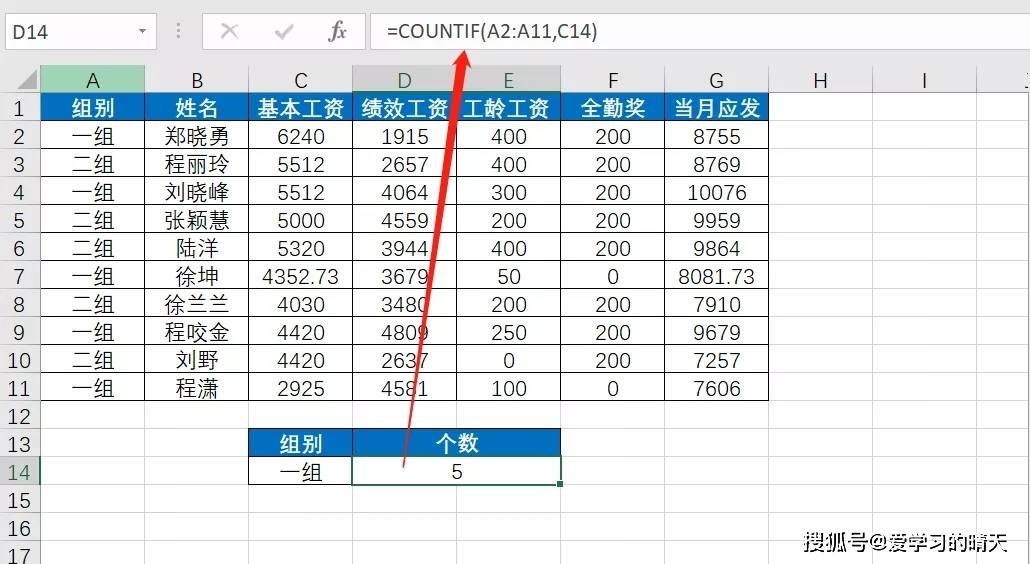 常用的excel统计函数汇总个数 6287