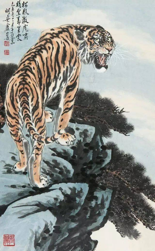 被埋没的画虎大师胡爽庵作品欣赏