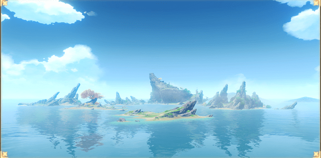 原创原神游戏中隐藏的彩蛋，高空中巨大的岛屿，就是传说中的天空岛