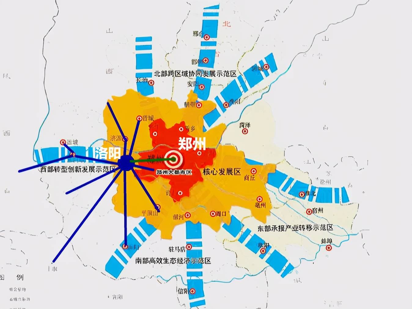 中原城市群核心规划范围河南省是人口大省,南阳,商丘是河南人口大市