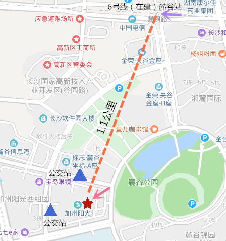 公交站点:麓谷坐标(385路,386路;谷园路文轩路口(268路,社区巴士11号