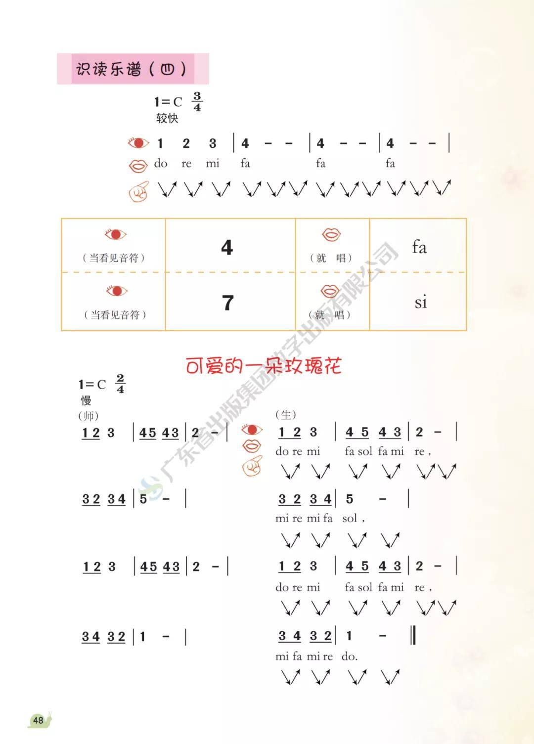 四年级下册音乐书简谱(3)