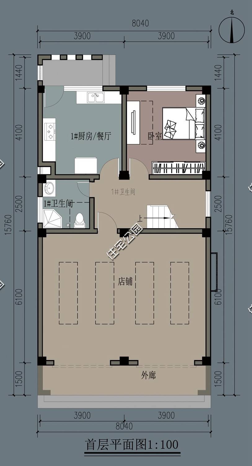 原创临街面宽102米进深1418米该怎么设计二层建房