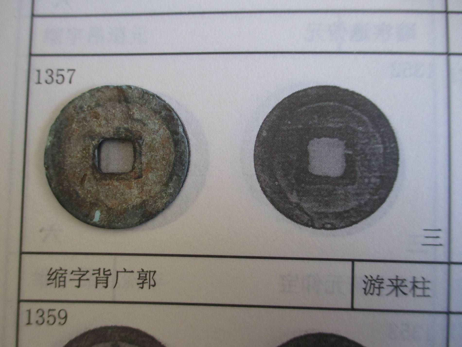 元丰通宝中少见的一种版别缩字背广郭