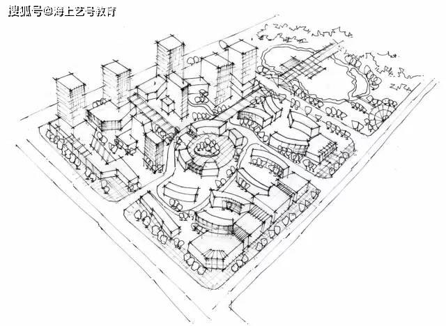 30min1张规划鸟瞰图快题130分速速围观