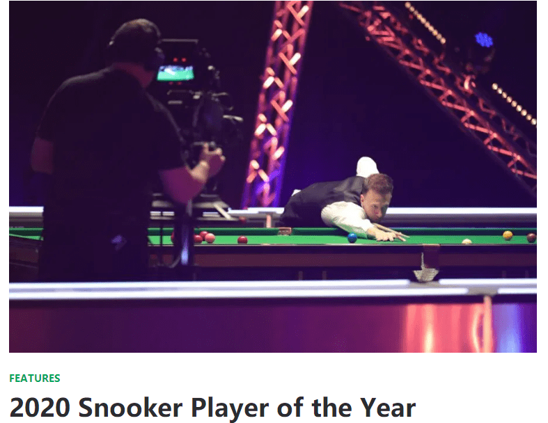 2020世界斯诺克最新_外媒评2020斯诺克年度最佳球员:特鲁姆普当