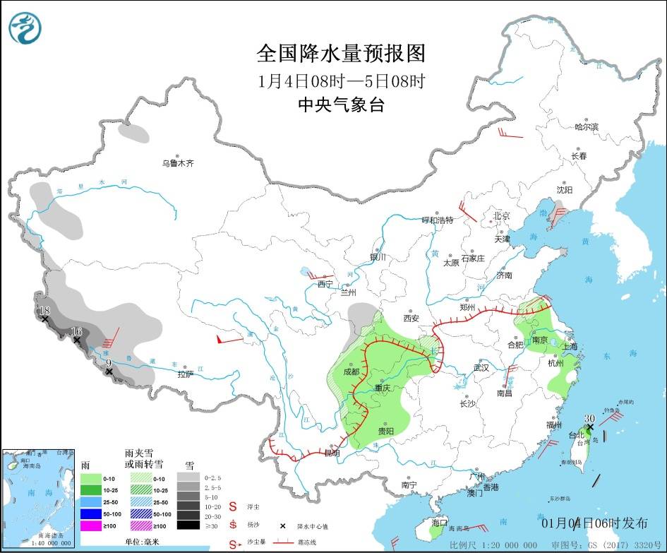 冷空气频繁影响中东部地区  南方地区将有雨雪天气 华北黄淮等地霾减弱消散