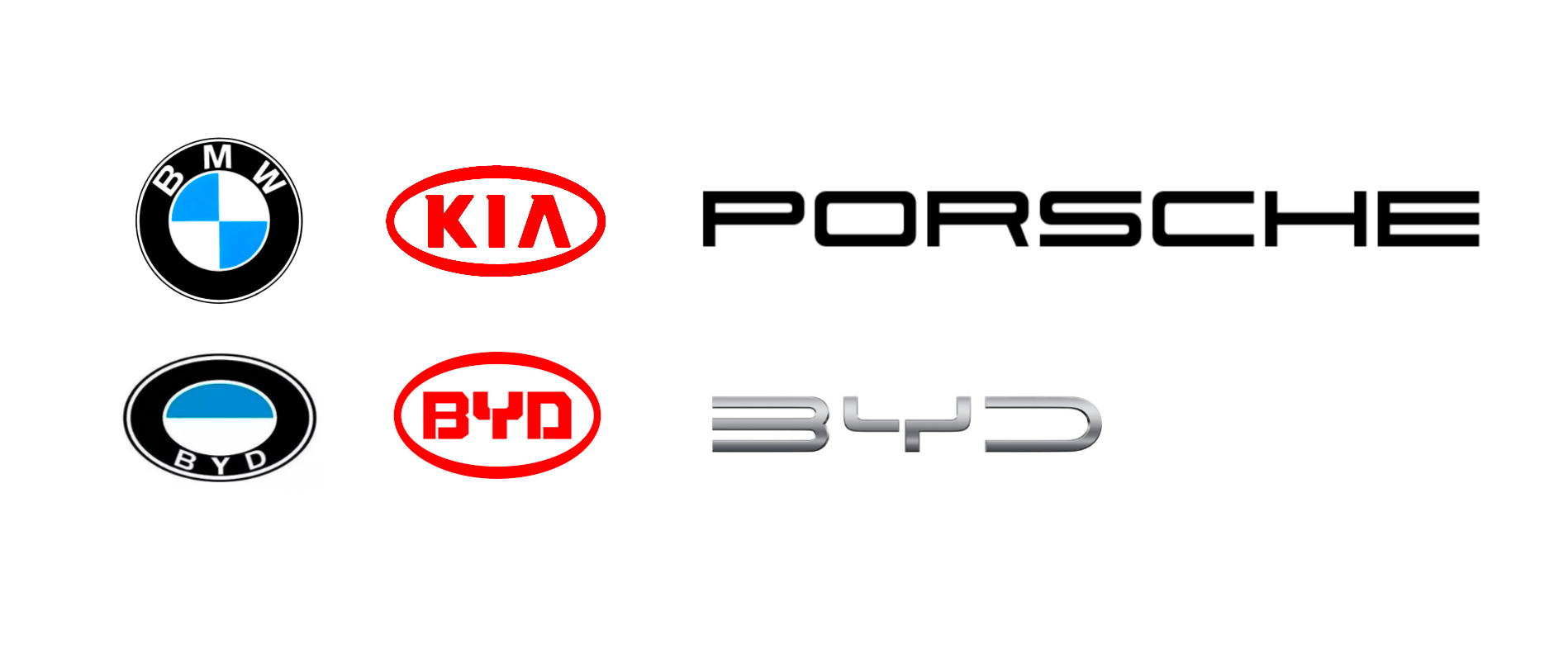 名为"911(参数|图片) porscha"的字体打出来的,下面是比亚迪新logo