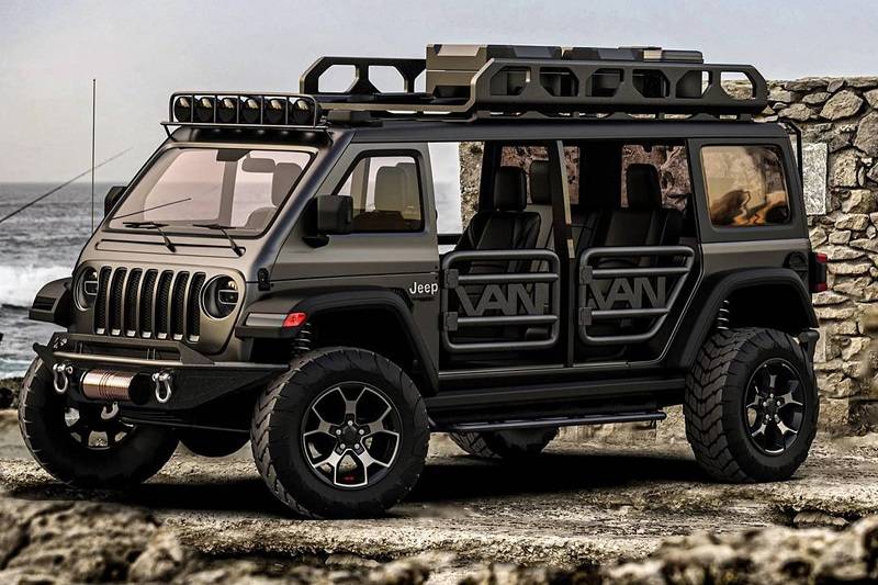 jeep vangler渲染图曝光 牧马人造型元素融入厢式车身