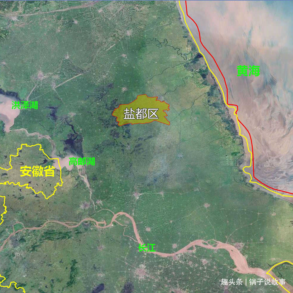 11张地形图,快速了解江苏省盐城各市辖区县市
