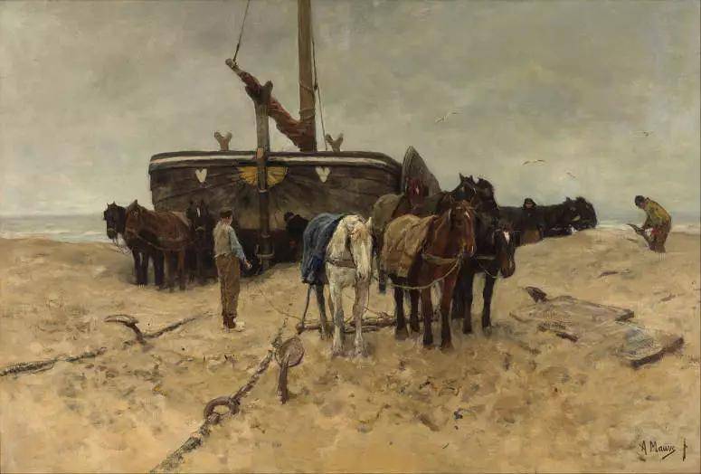 荷兰画家，海牙画派的代表人物~梵高妹夫的风景油画作品欣赏 
