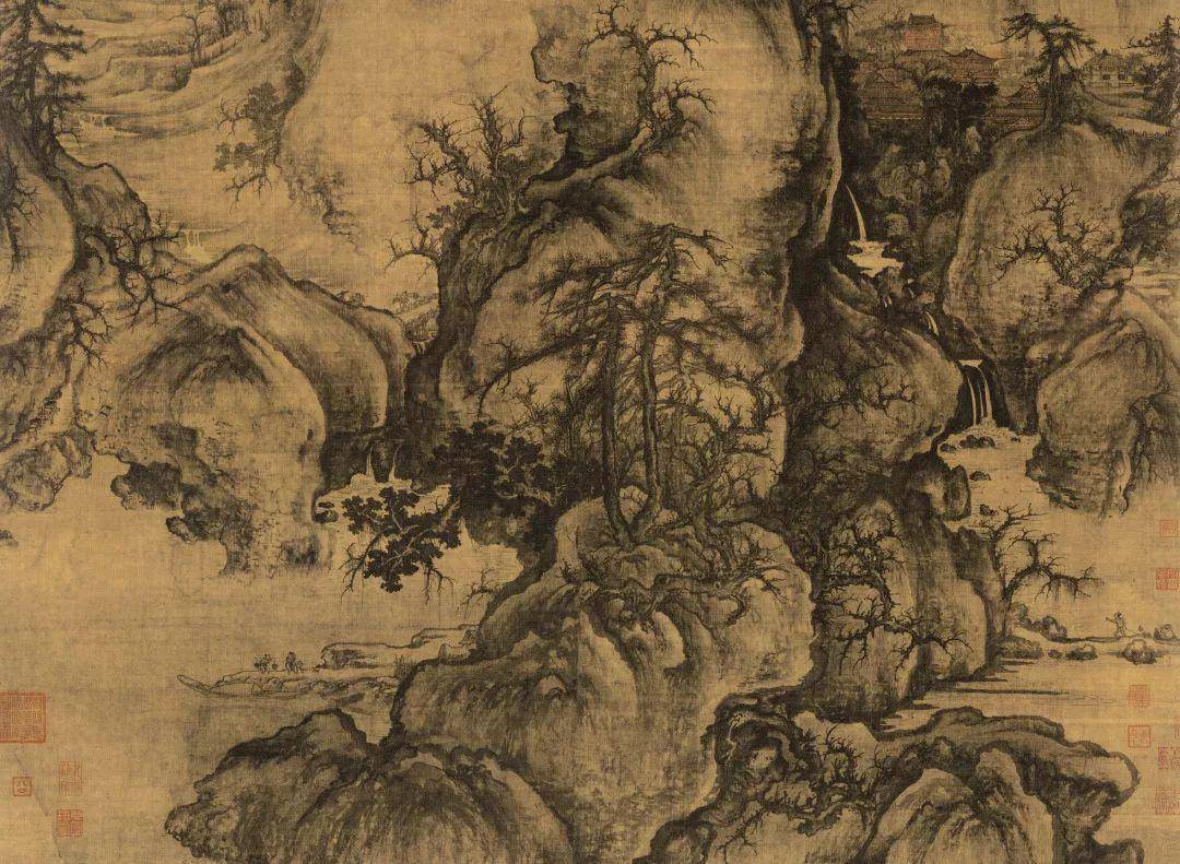 李唐画出《万壑松风图》,他将自己名字隐藏在画里,不容易被找到