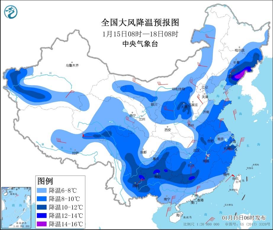 大风卷着沙尘 较强冷空气影响我国大部地区 空气质量差到爆灯