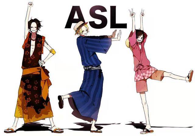 原创海贼王asl插画分享现代装是dk三兄弟小时候是天使