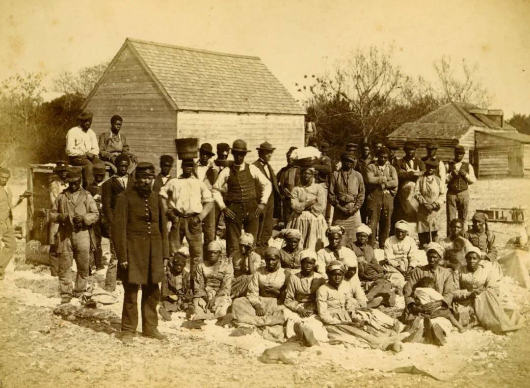 1862年在南卡罗莱纳州邦联军托马斯·德雷顿将军的种植园中的奴隶