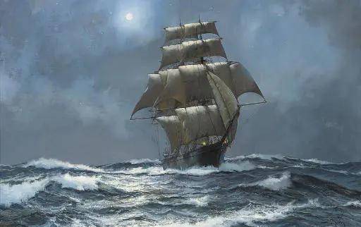 英国艺术家james.brereton大海·帆船油画作品欣赏