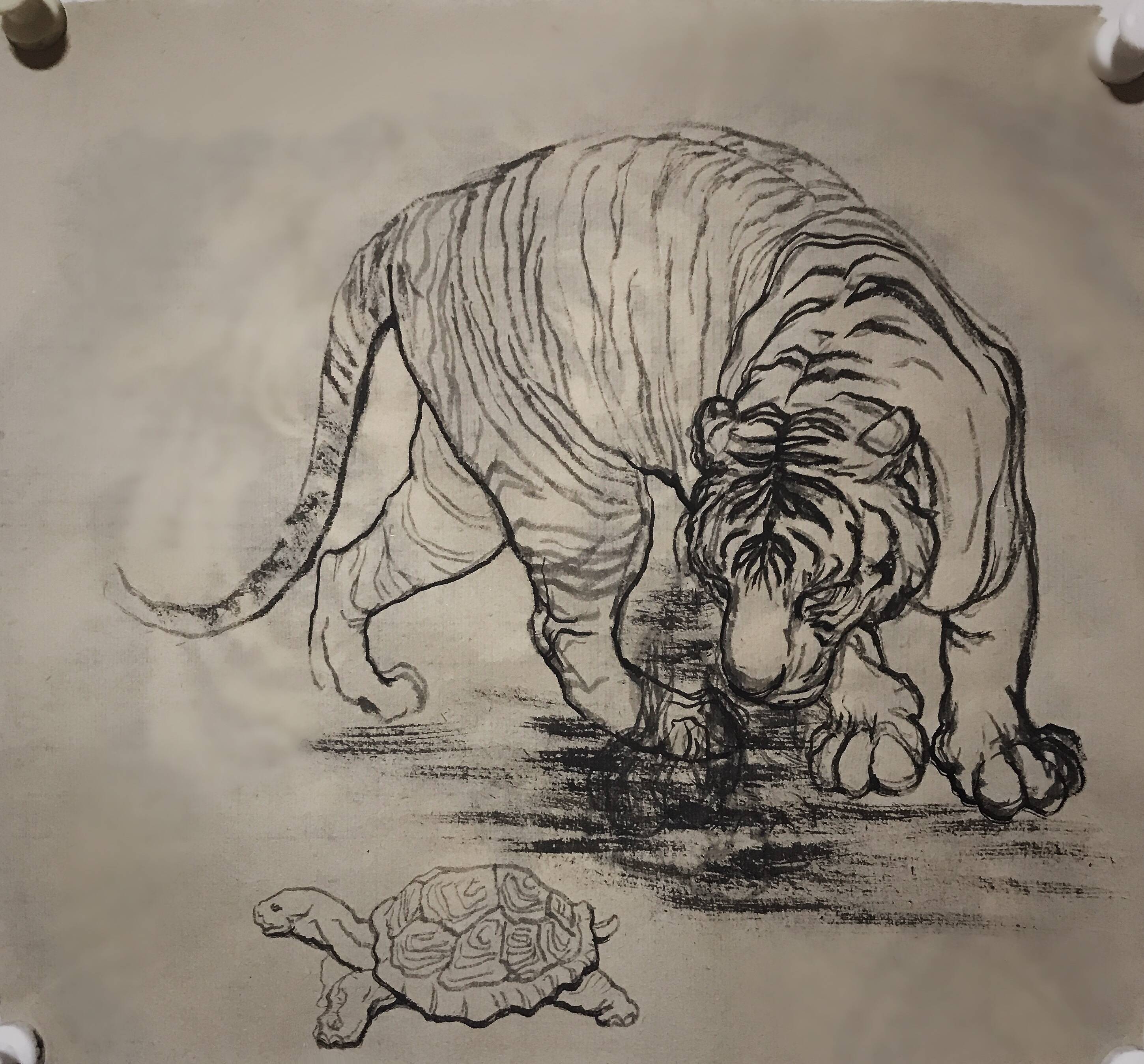 李海成画虎
