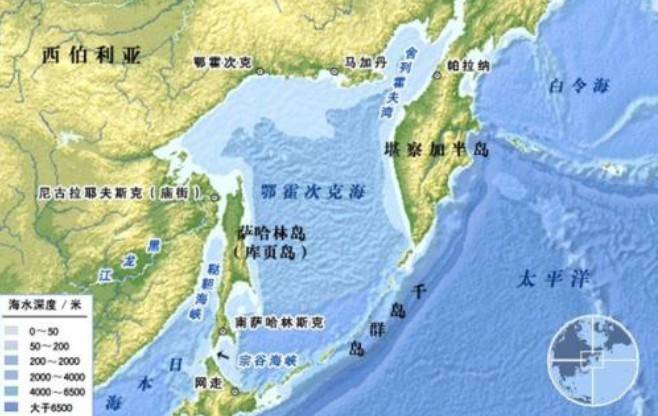 鄂霍茨克海和舍利霍夫湾海