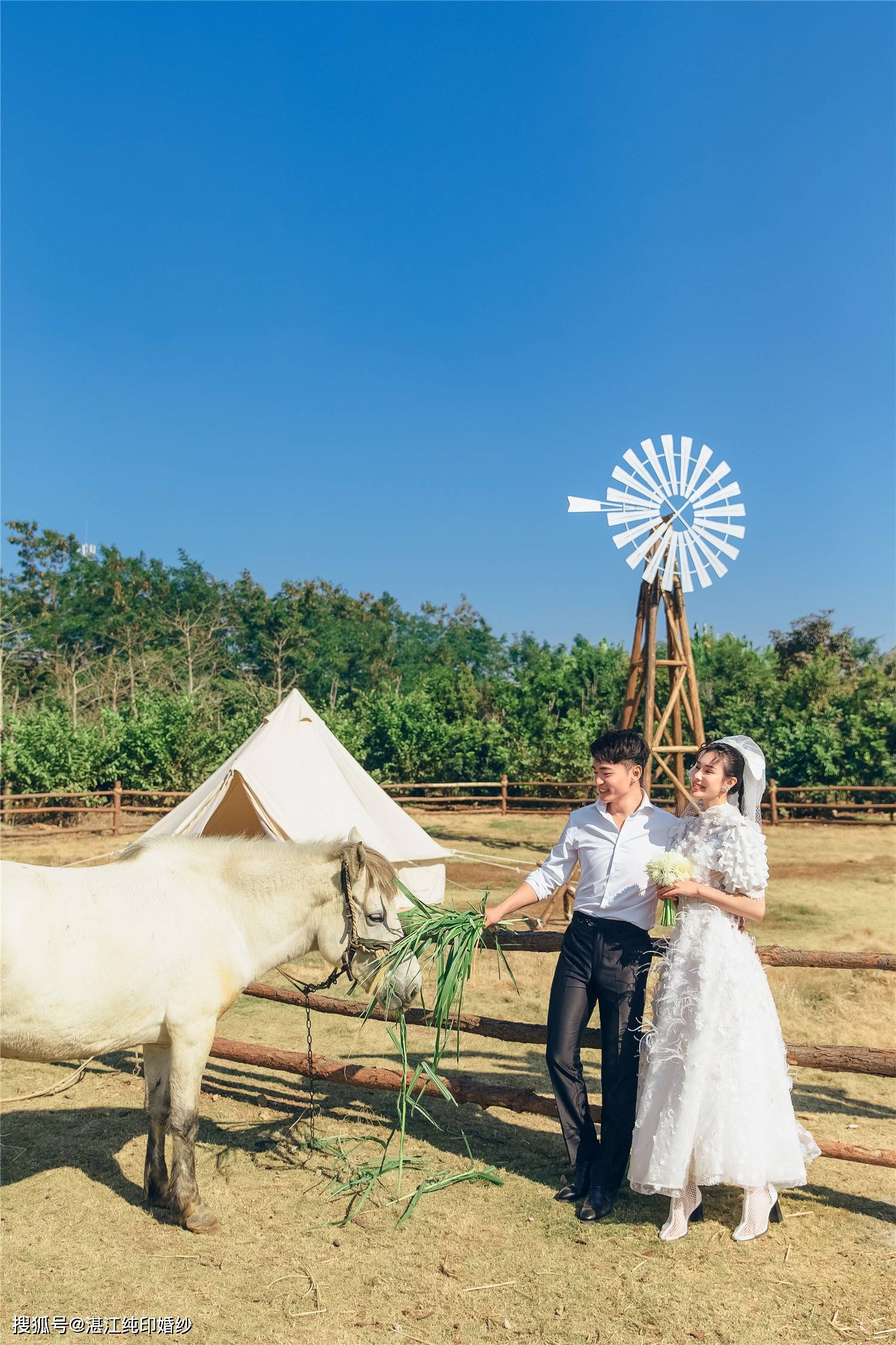 在农舍拍婚纱照 非常的浪漫温馨呢|湛江