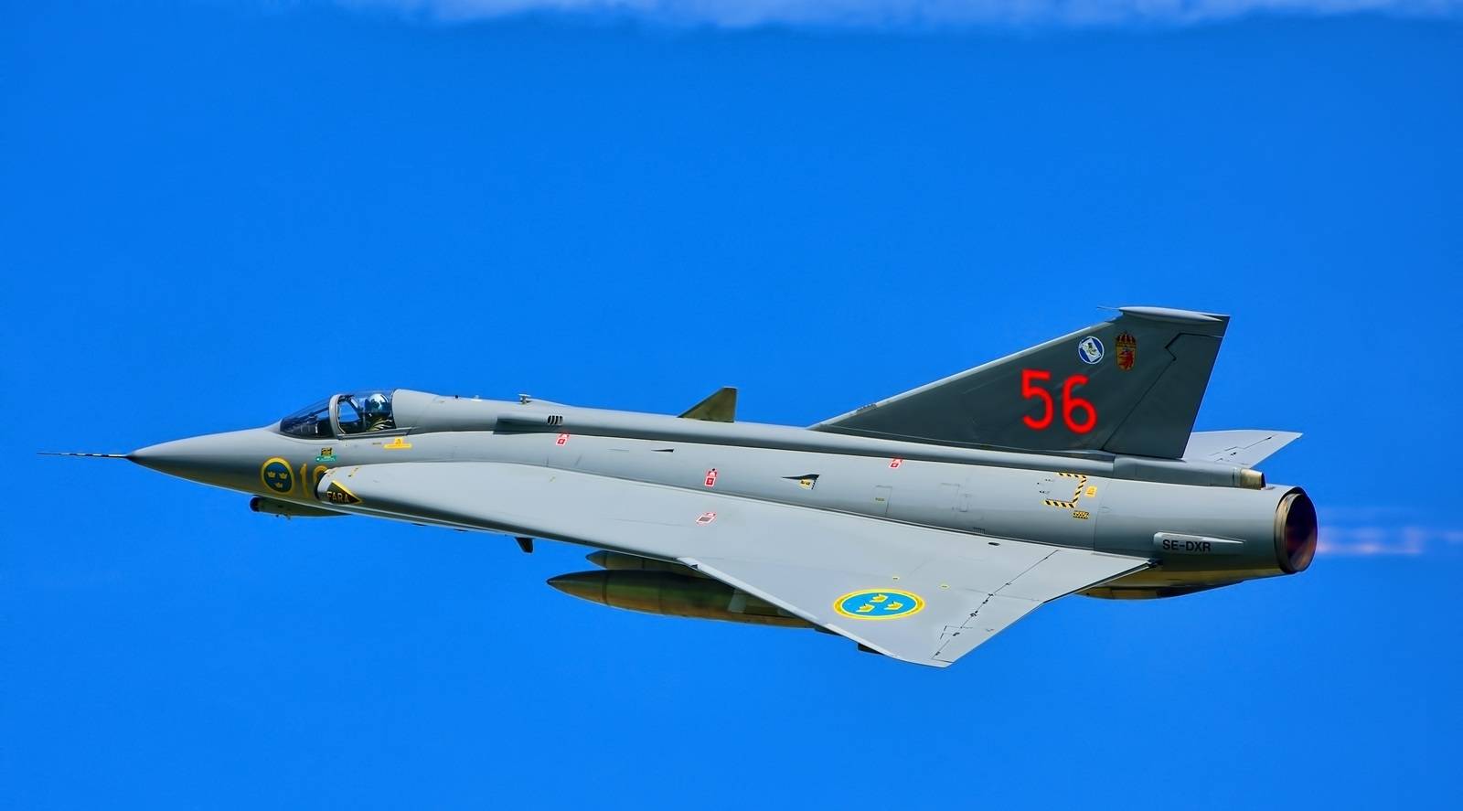 原创欧洲强国大国重器:多用途超音速战斗机,saab-35"龙"有何特点?