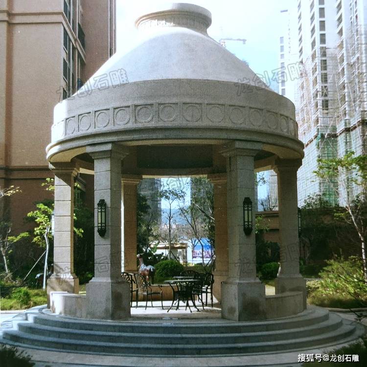 欧式石雕艺术凉亭图片大全
