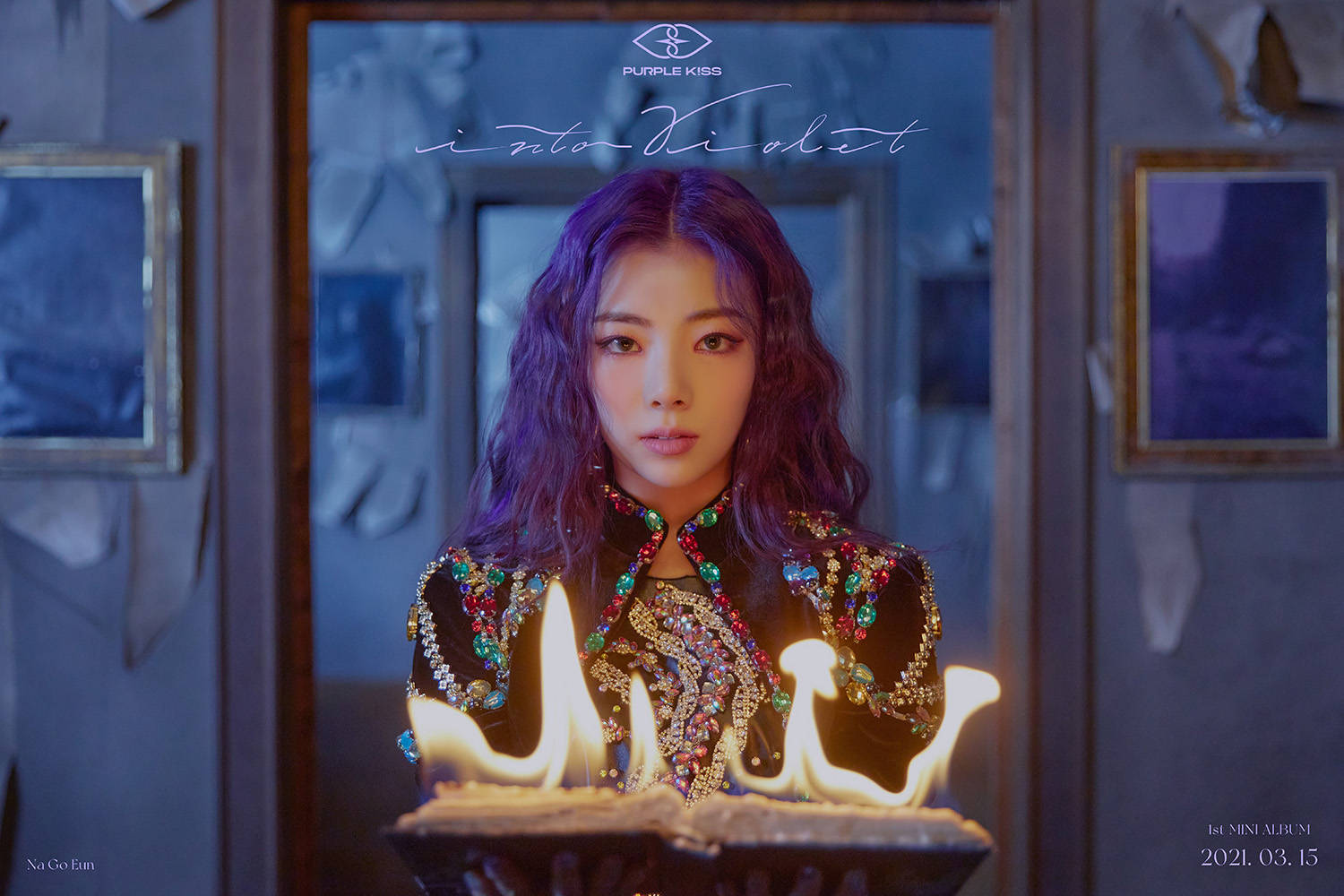 purplekiss罗高恩,purplekiss张恩诚 原创rbw新人女团purple kiss公开 成员朴志殷×罗高恩预告照