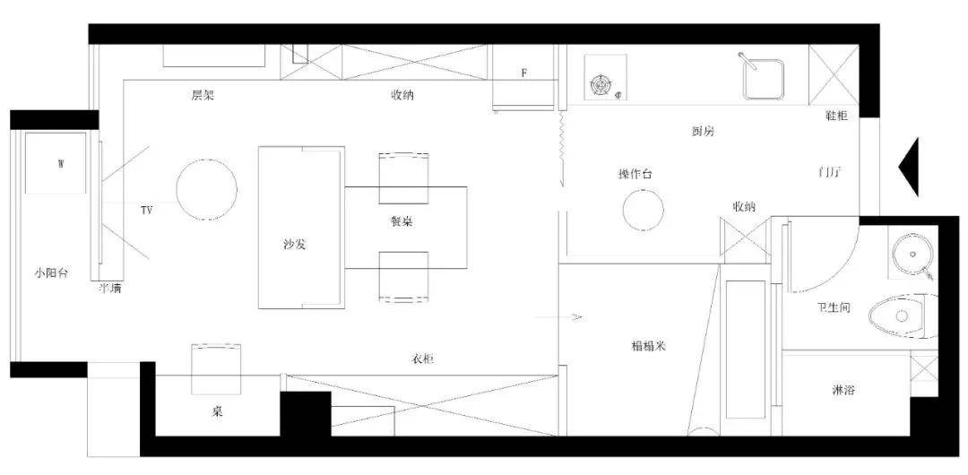 今天我们要来说的这个小户型只有36平方大小,以原木风为主,大