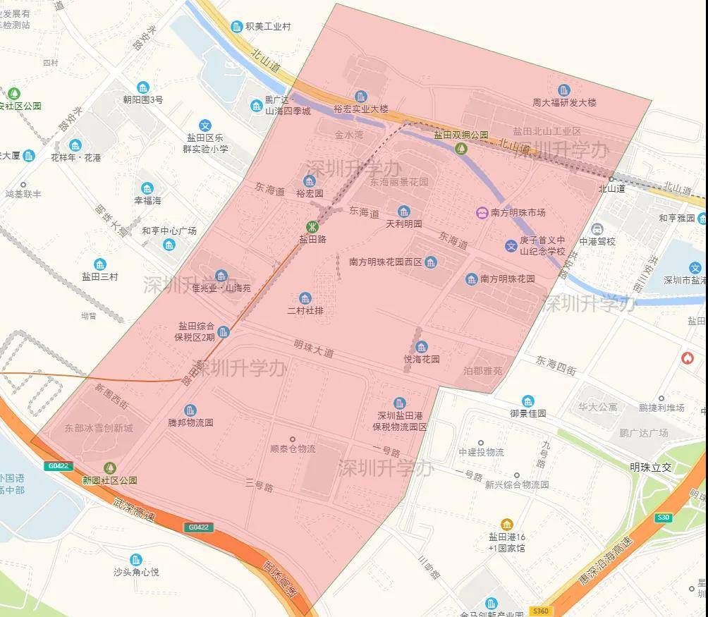 中山纪念学校招生范围图