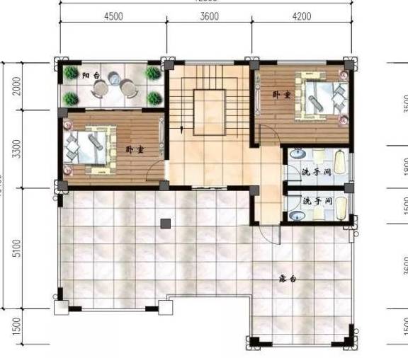 3栋面宽12-13米间的自建房,客厅都挑空设计,第三栋是豪宅