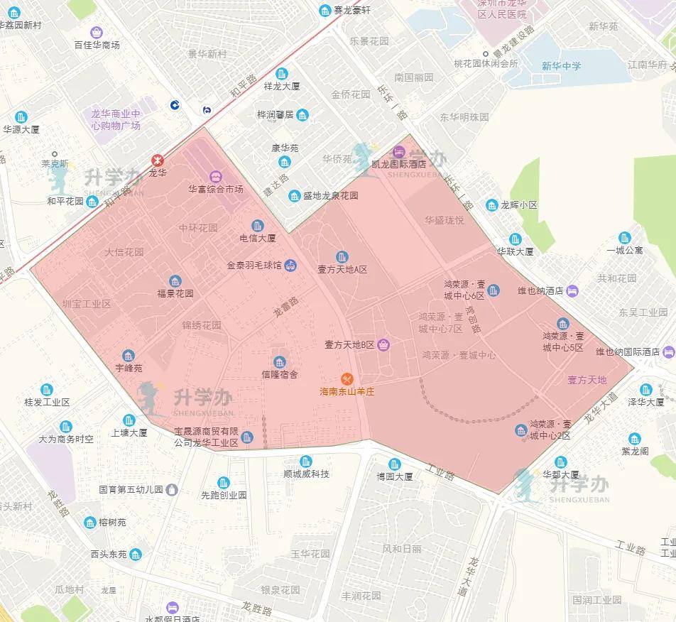 龙华区学区划分地图(2)来啦!快来看看有你家附近的学校吗?